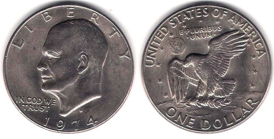 (203) Estados Unidos de América. 1974(D). 1 Dollar (EBC)