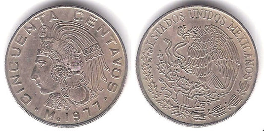 (452) Estados Unidos Mexicanos. 1977. 50 Centavos (MBC)