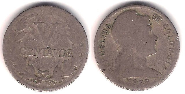 (199) Colombia. 1935. 5 Centavos (RC)