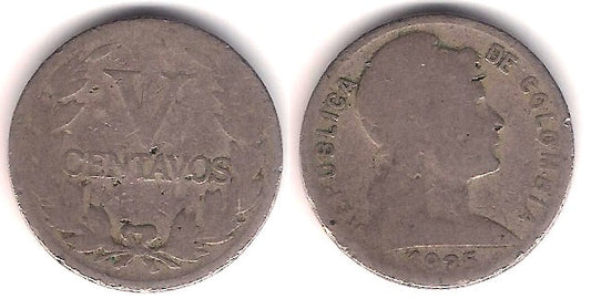 (199) Colombia. 1935. 5 Centavos (RC)