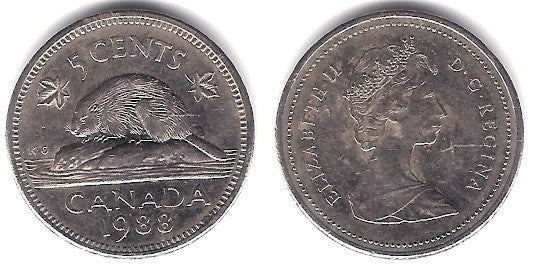 (60.2a) Canadá. 1988. 10 Cents (MBC)
