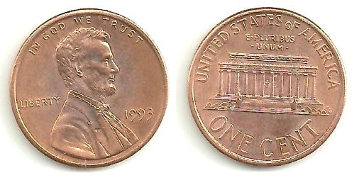 (201) Estados Unidos de América. 1993. 1 Cent (BC)