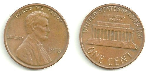 (201) Estados Unidos de América. 1976. 1 Cent (BC)