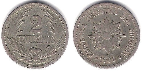 (20) Uruguay. 1909. 5 Centesimos (MBC-)