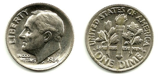 (195a) Estados Unidos de América. 1984(P). 1 Dime (EBC)