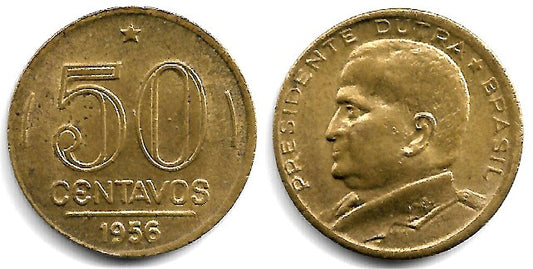 (563) Brasil. 1956. 50 Centavos (EBC)