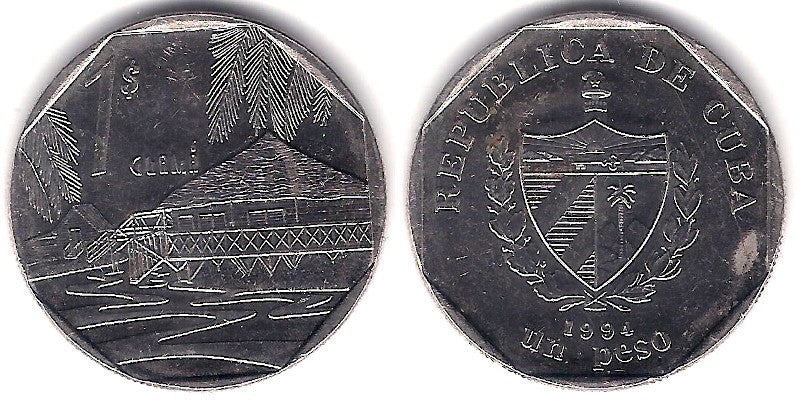 (579.1) Cuba. 1994. 1 Peso (EBC)