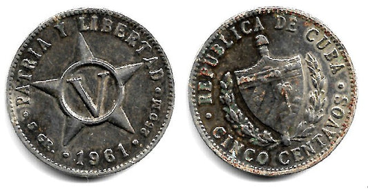 (11.3) Cuba. 1961. 5 Centavos (MBC-)