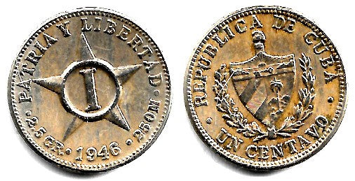 (9.2) Cuba. 1946. 1 Centavo (MBC)