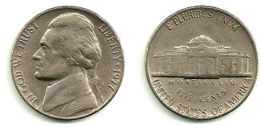 (A192) Estados Unidos de América. 1977. 5 Cents (MBC)