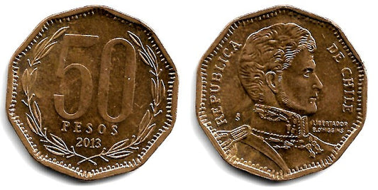 (219.2) Chile. 2013. 50 Pesos (EBC)
