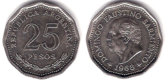 (63) Argentina. 1968. 25 Pesos (EBC)