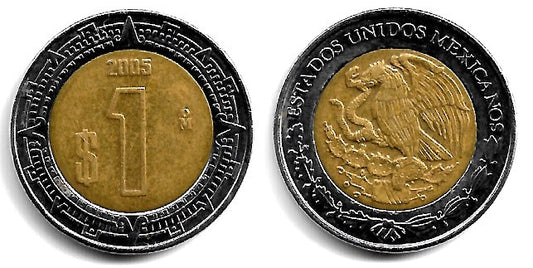 (603) Estados Unidos Mexicanos. 2005. 1 Peso (MBC)