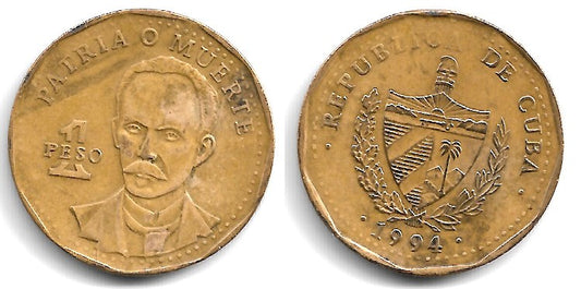 (347) Cuba. 1994. 1 Peso (MBC)