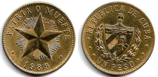 (105) Cuba. 1989. 1 Peso (EBC+)