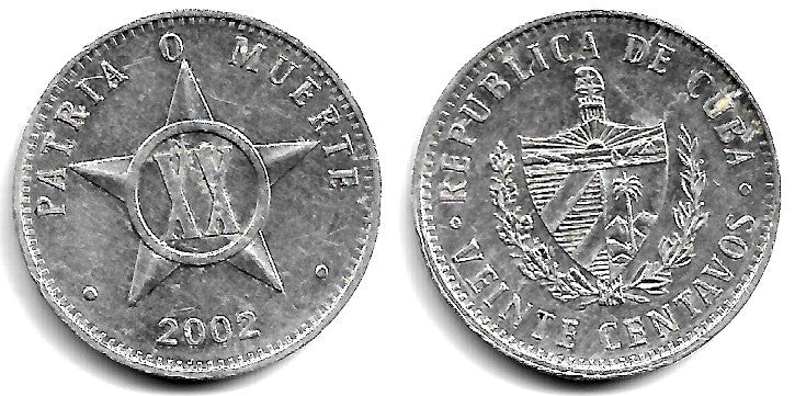 (35.2) Cuba. 2002. 20 Centavos (EBC-)