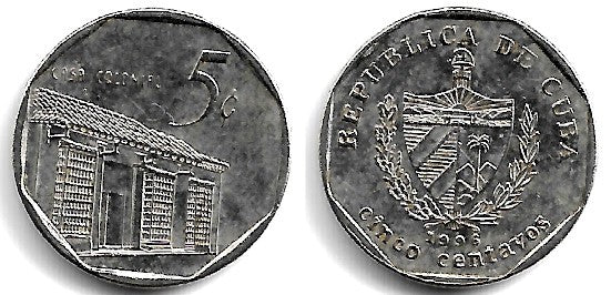 (575.1) Cuba. 1996. 5 Centavos (MBC)