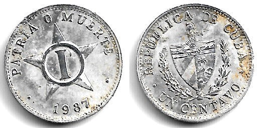(33.2) Cuba. 1987. 1 Centavo (MBC)