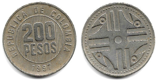 (287) Colombia. 1997. 200 Pesos (MBC)