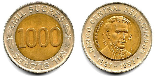 (103) Ecuador. 1997. 1000 Sucres (EBC)
