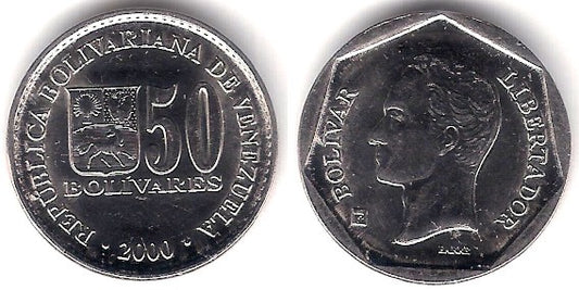 (Y82) Venezuela. 2000. 50 Bolivares (EBC+/SC-)