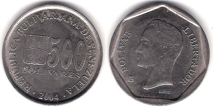 (Y94) Venezuela. 2004. 500 Bolivares (EBC)