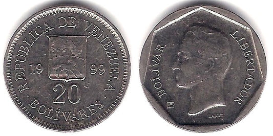 (Y76.2) Venezuela. 1999. 20 Bolivares (MBC)