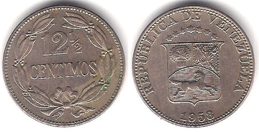 (Y39) Venezuela. 1958. 12½ Céntimos (EBC-)