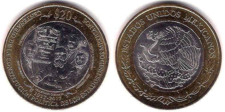 Estados Unidos Mexicanos. 2017. 20 Pesos (EBC+)