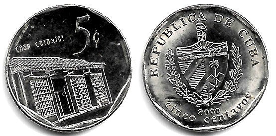 (575.2) Cuba. 2000. 5 Centavos (SC)