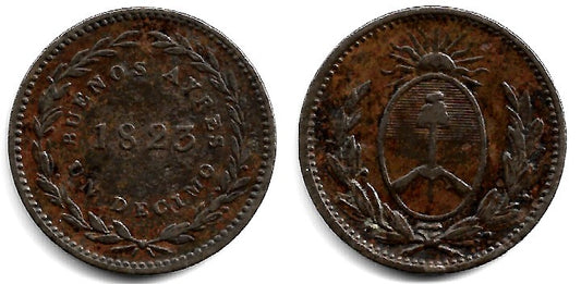 (1) Buenos Aires (Argentina). 1823. 1 Décimo (MBC)