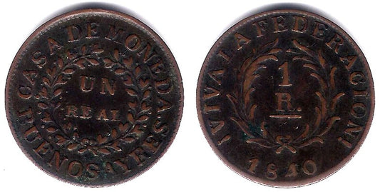 (7) Argentina (Buenos Aires). 1840. 1 Real (MBC)