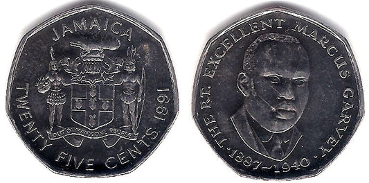 (147) Jamaica. 1991. 25 Cents (EBC/EBC+)