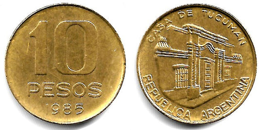 (93) Argentina. 1985. 10 Pesos (EBC+)