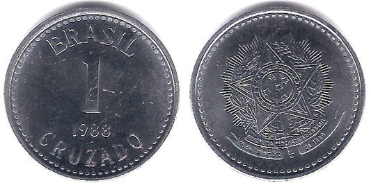 (605) Brasil. 1988. 1 Cruzado (SC)