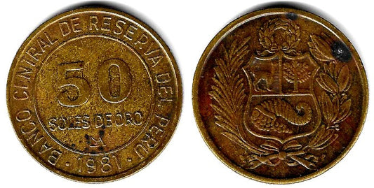 (273) Perú. 1981. 50 Soles de Oro (BC/BC+)