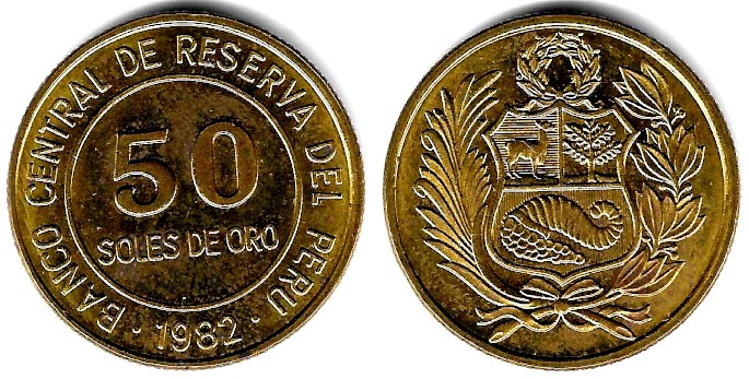 (273) Perú. 1982. 50 Soles de Oro (EBC-)