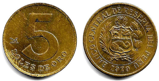 (271) Perú. 1979. 5 Soles de Oro (MBC+)