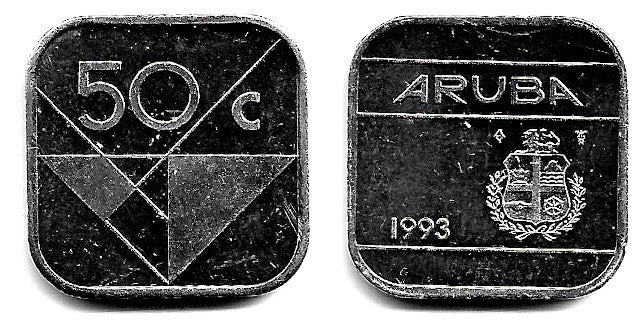 (4) Aruba. 1993. 50 Cents (EBC-)