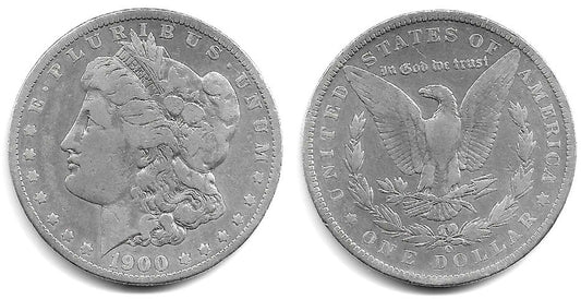 (110) Estados Unidos de América. 1900(O). 1 Dollar (BC/BC+) (Plata)
