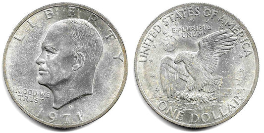 (203a) Estados Unidos de América. 1971(S). 1 Dollar (EBC+) (Plata)