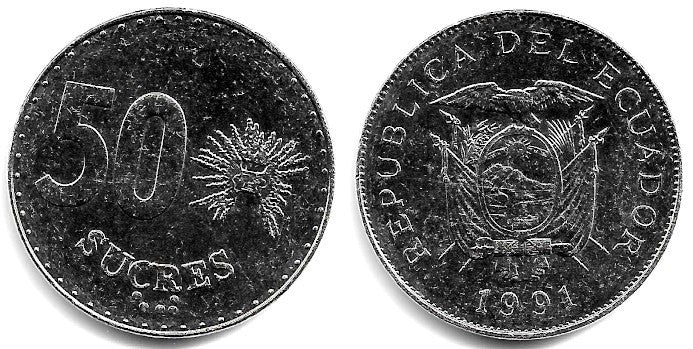 (93) Ecuador. 1991. 50 Sucres (SC)