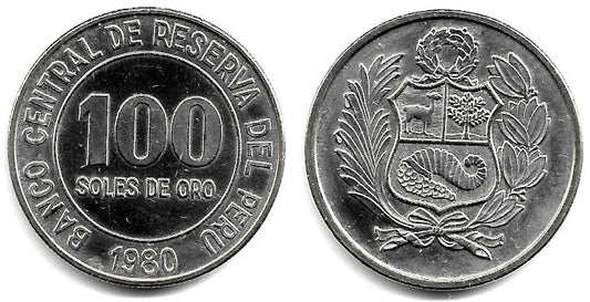 (283) Perú. 1980. 100 Soles de Oro (EBC+)